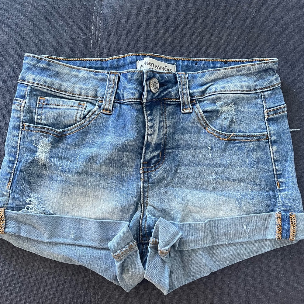 Almost famous women jean shorts low waist